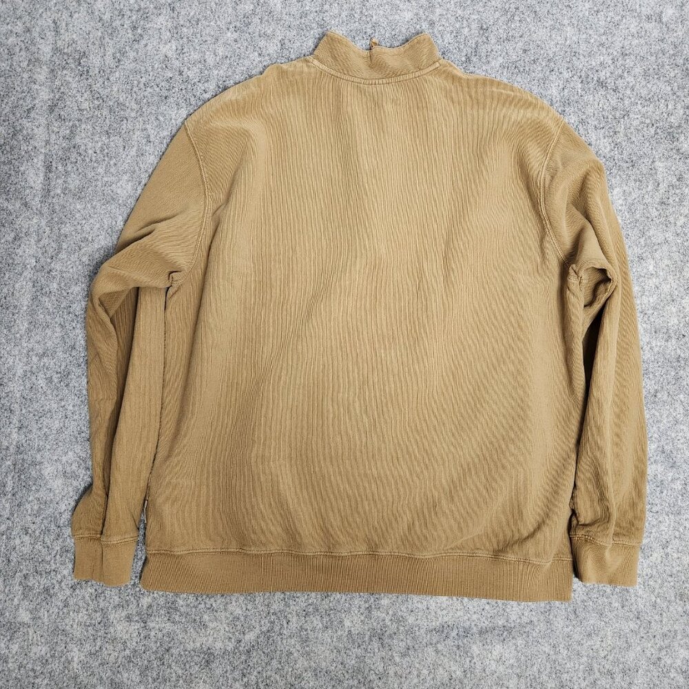 Woolrich Pullover Sweater 8090 Dark Brown Quarter Zip‎ Long Sleeve Mens Size XXL - Picture 2 of 7